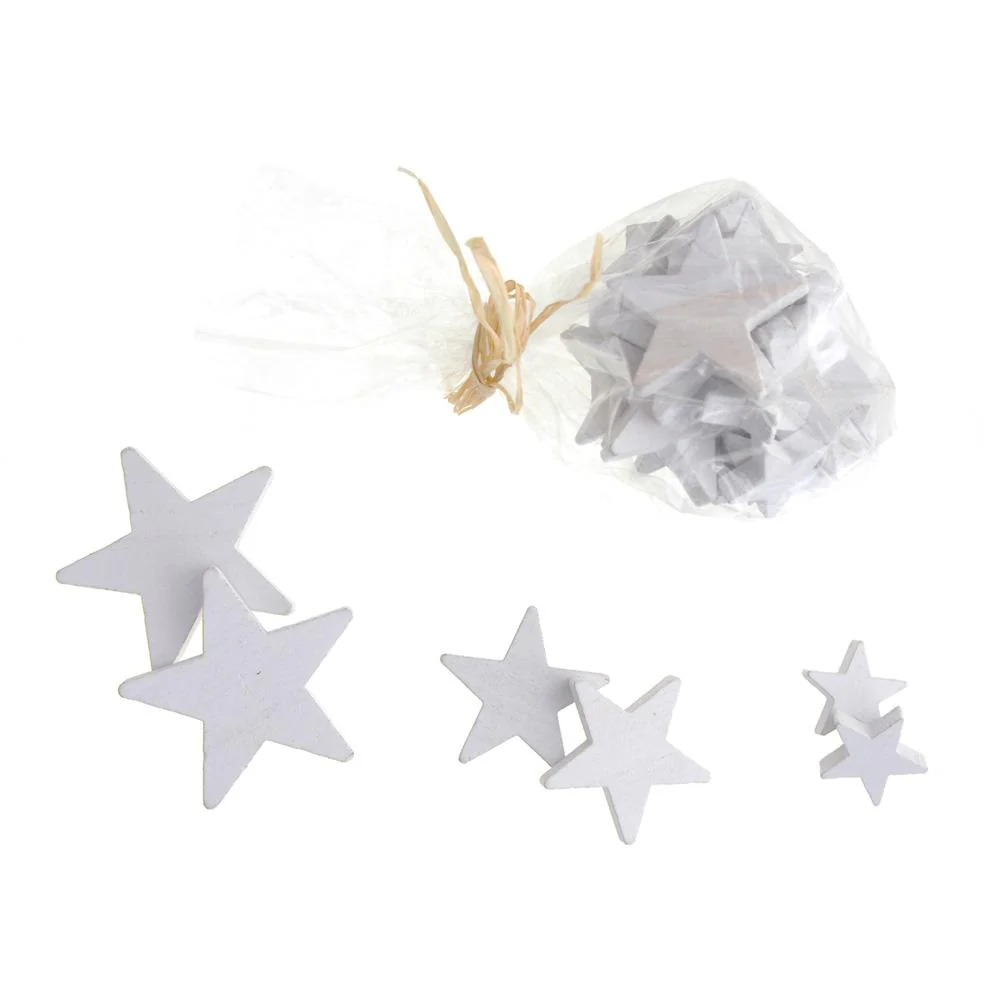 Christmas Star Wooden Cutouts, 3 Sizes, 30 Piece - Image 4