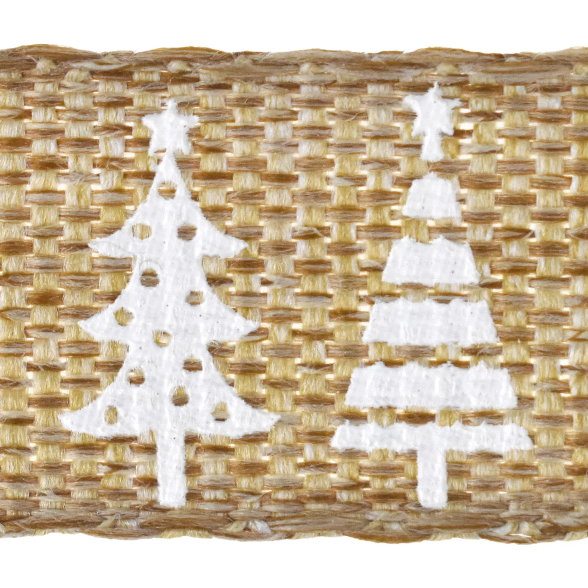 Christmas Tree Silhouettes Woven Ribbon, 5/8-inch, 10-yard - Image 3
