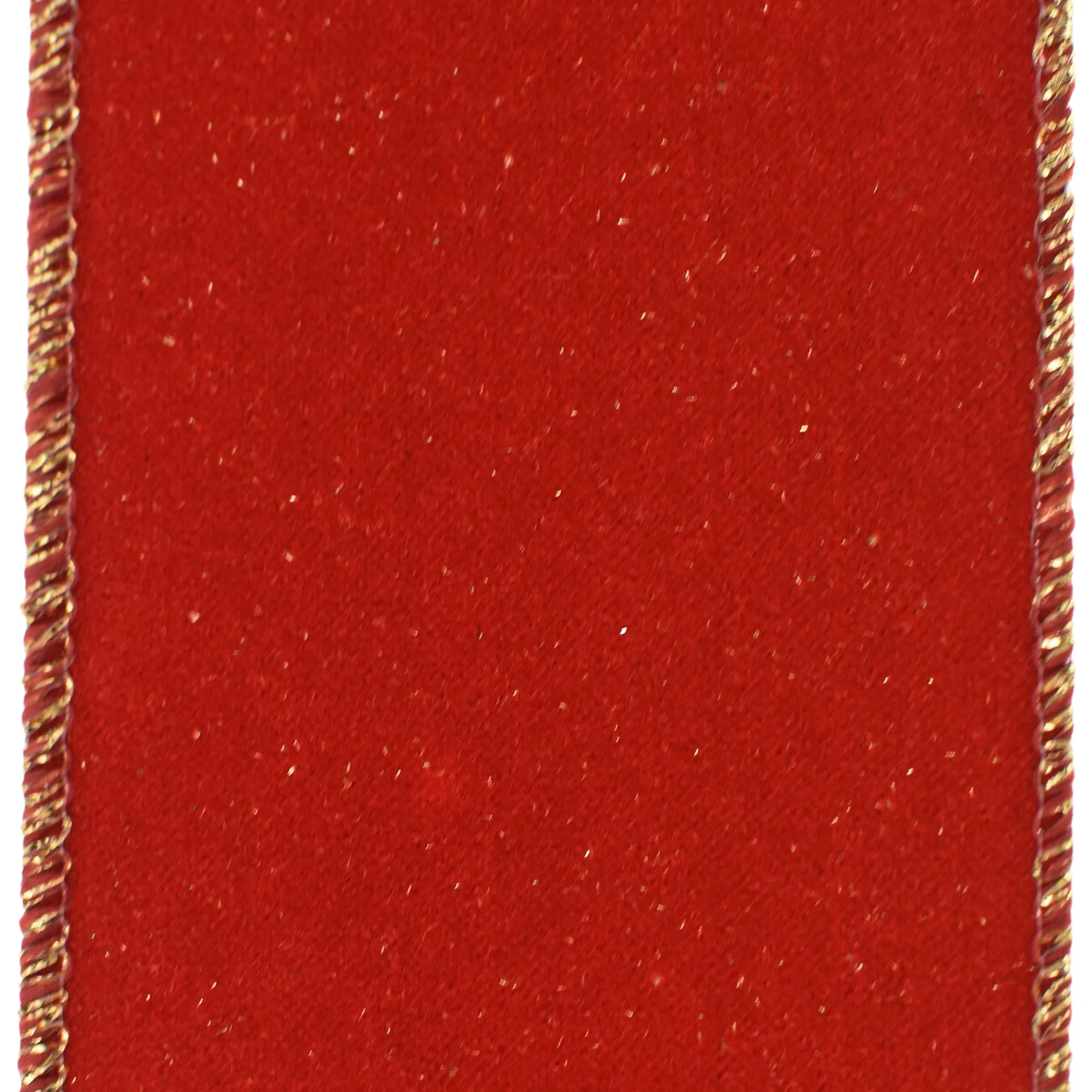 Christmas Velour Sparkle Wired Ribbon, 2-1/2-inch, 10-yard - Image 3