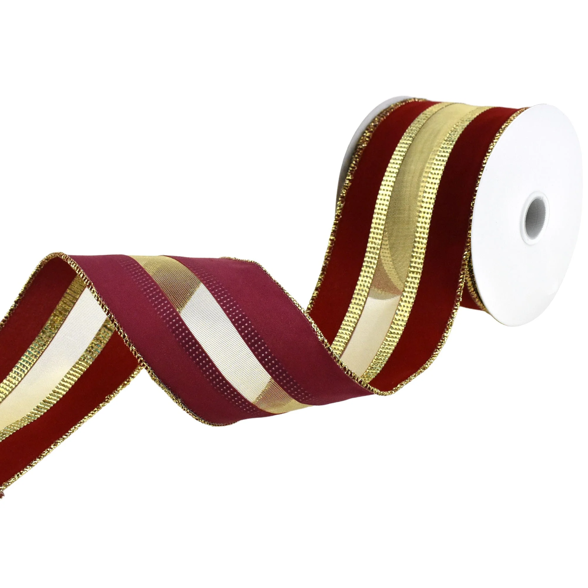 Christmas Velvet Mesh Center Wired Ribbon, 2-1/2-Inch - Image 10