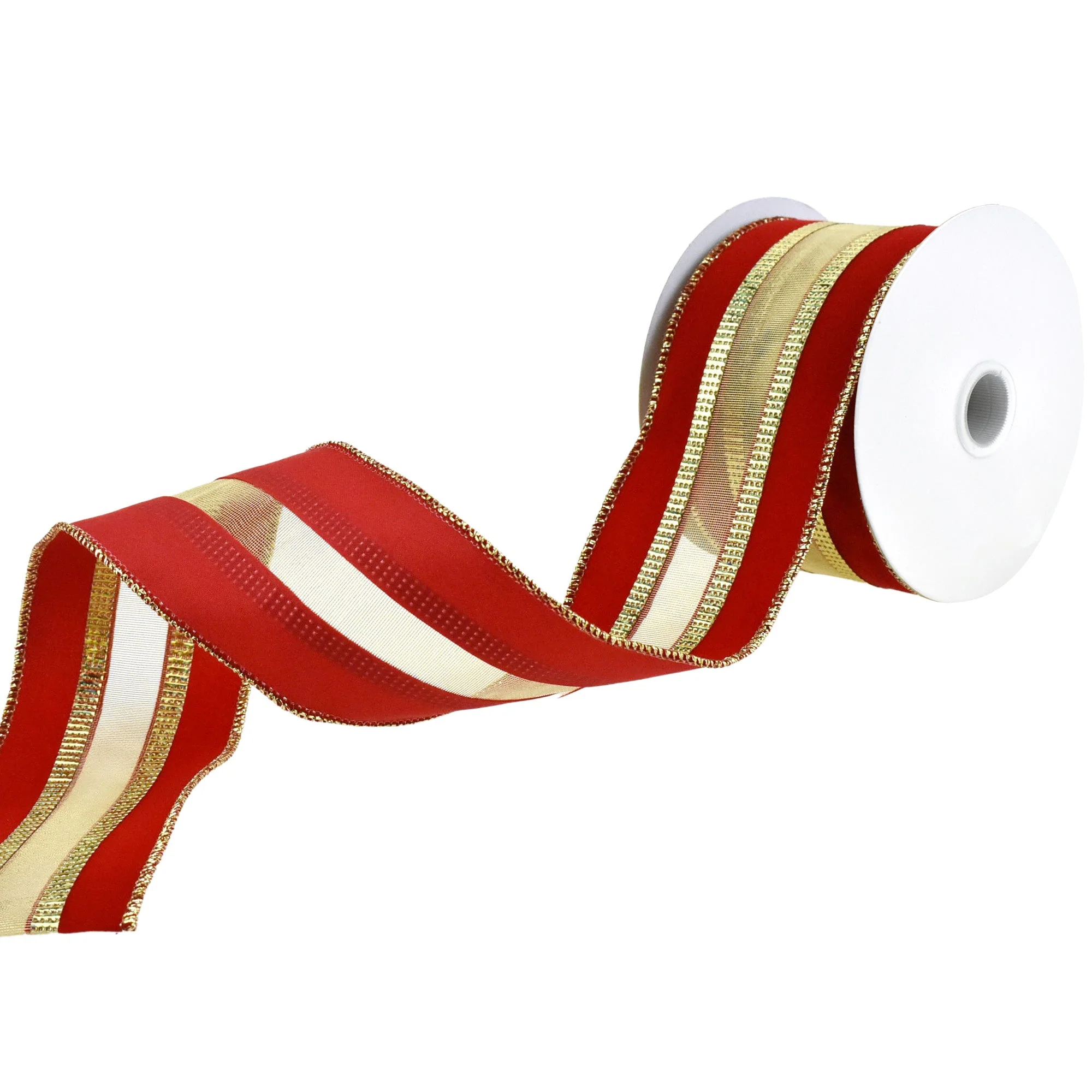 Christmas Velvet Mesh Center Wired Ribbon, 2-1/2-Inch - Image 7
