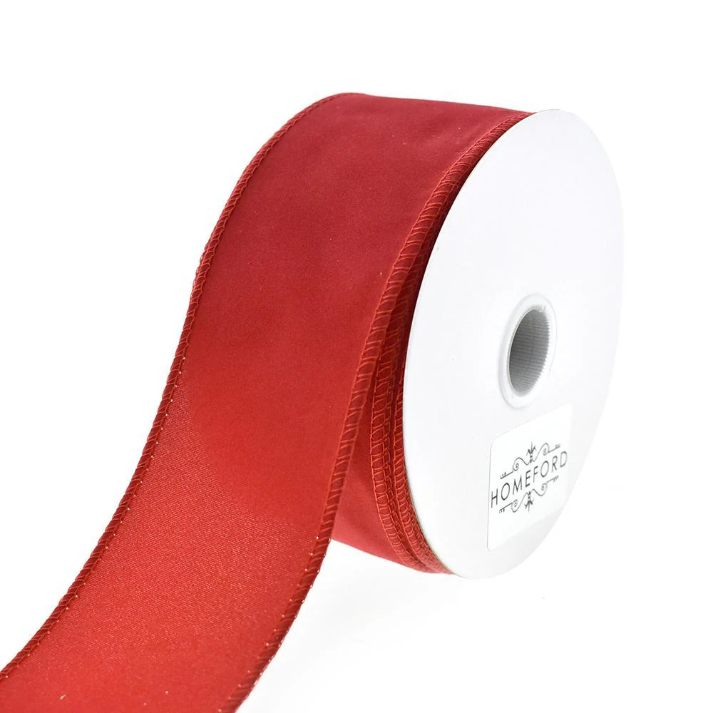 Christmas Velvet Wired Edge Ribbon, 2-1/2-Inch, 25-Yard - Image 4