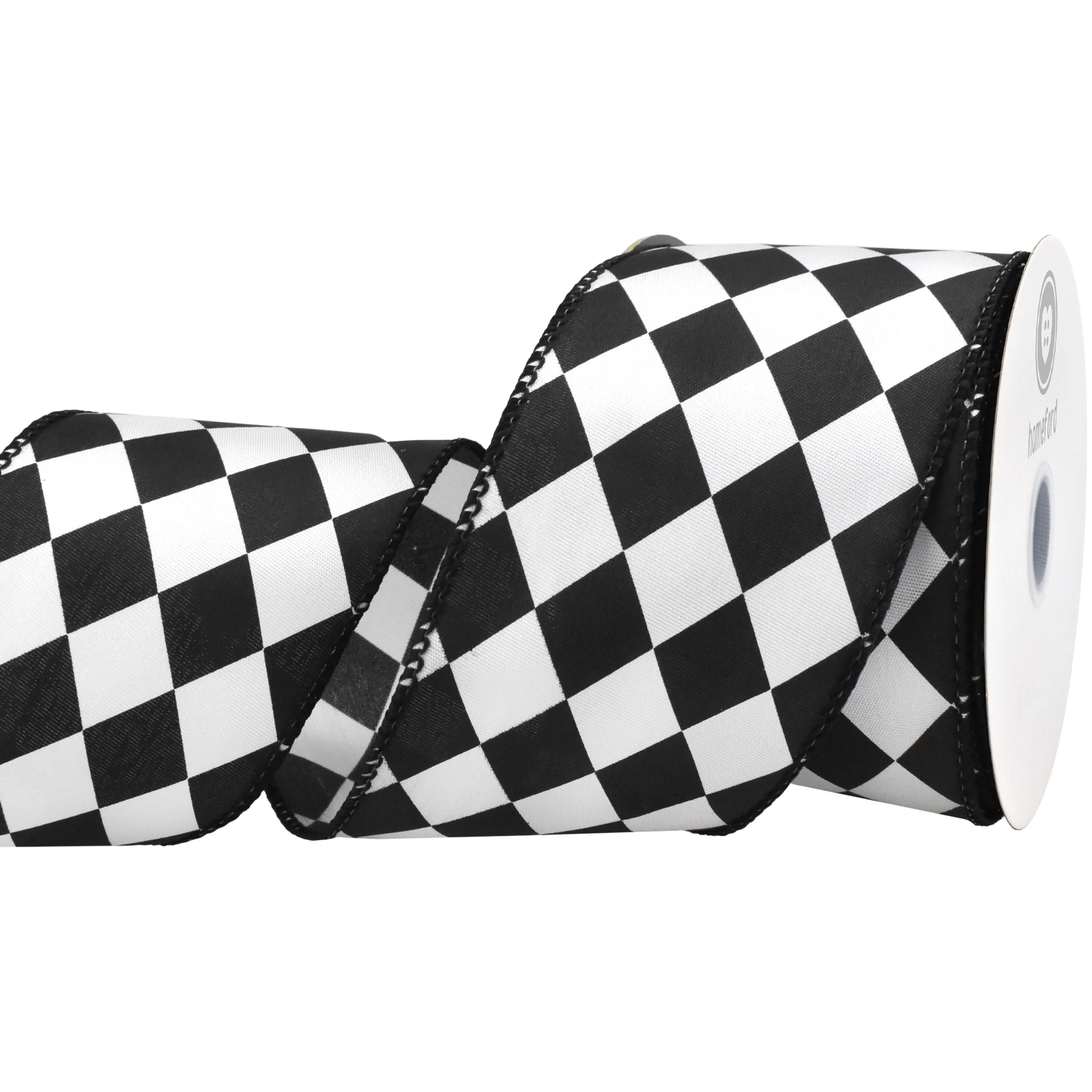 Classic Harlequin Diamond Wired Ribbon, 10-yard - Image 2