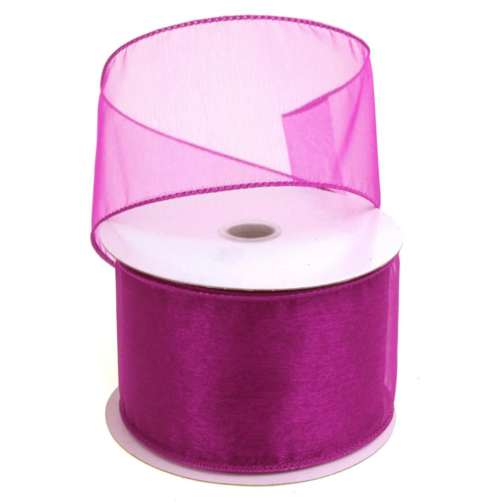 Sheer Chiffon Ribbon Wired Edge, 2-1/2-Inch, 25 Yards - Image 13
