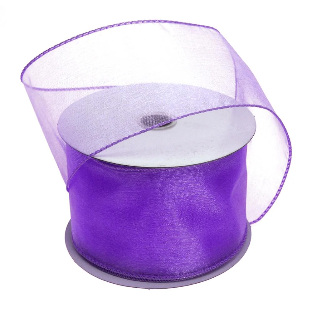 Sheer Chiffon Ribbon Wired Edge, 2-1/2-Inch, 25 Yards - Image 33