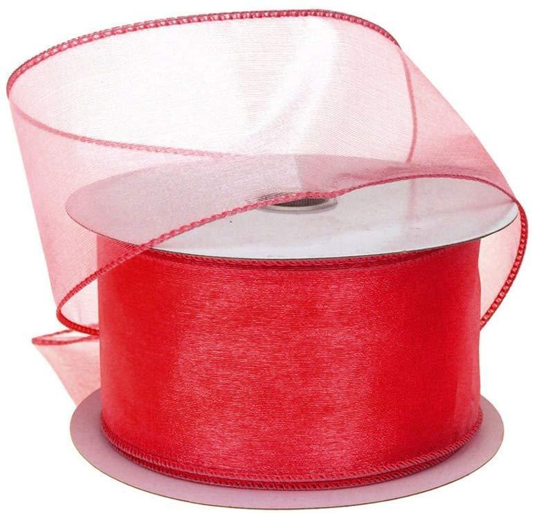 Sheer Chiffon Ribbon Wired Edge, 2-1/2-Inch, 25 Yards - Image 4