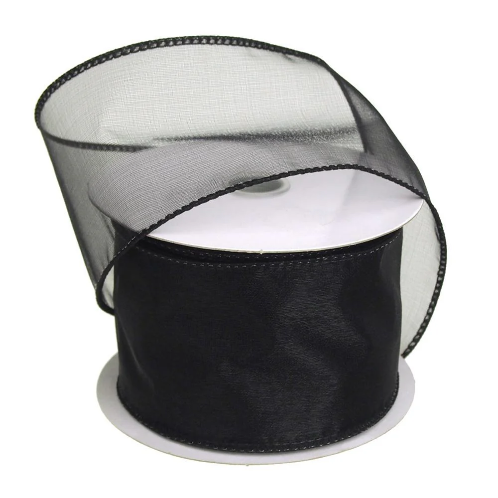 Sheer Chiffon Ribbon Wired Edge, 2-1/2-Inch, 25 Yards - Image 5