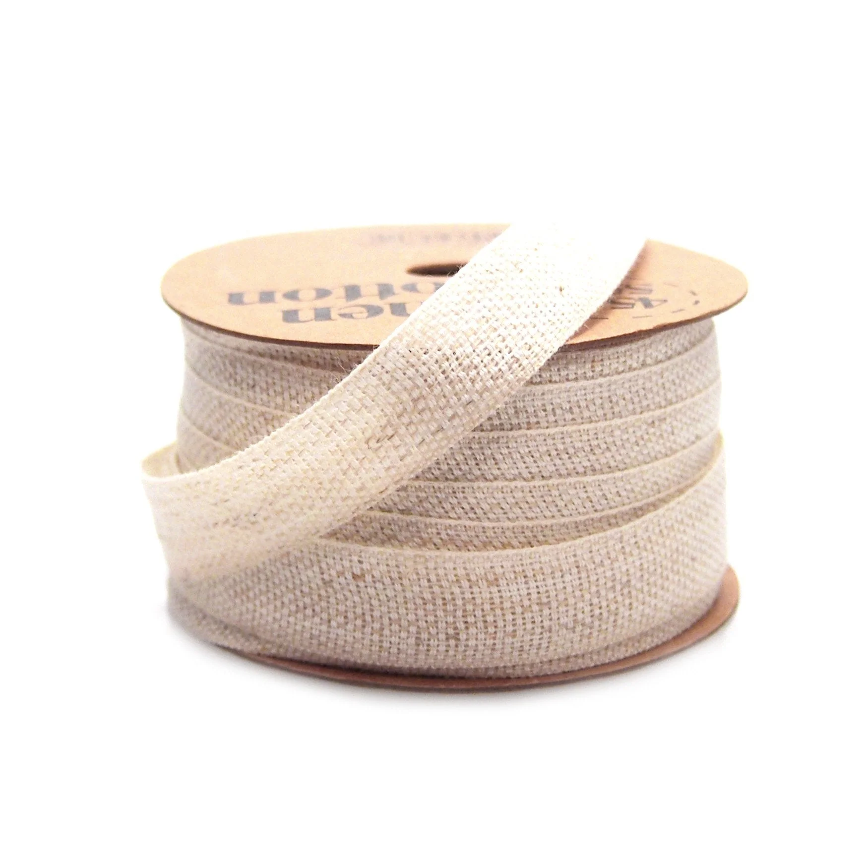 Cotton Linen Blend Fabric Ribbon, 5/8-Inch, 25 Yards - Image 4