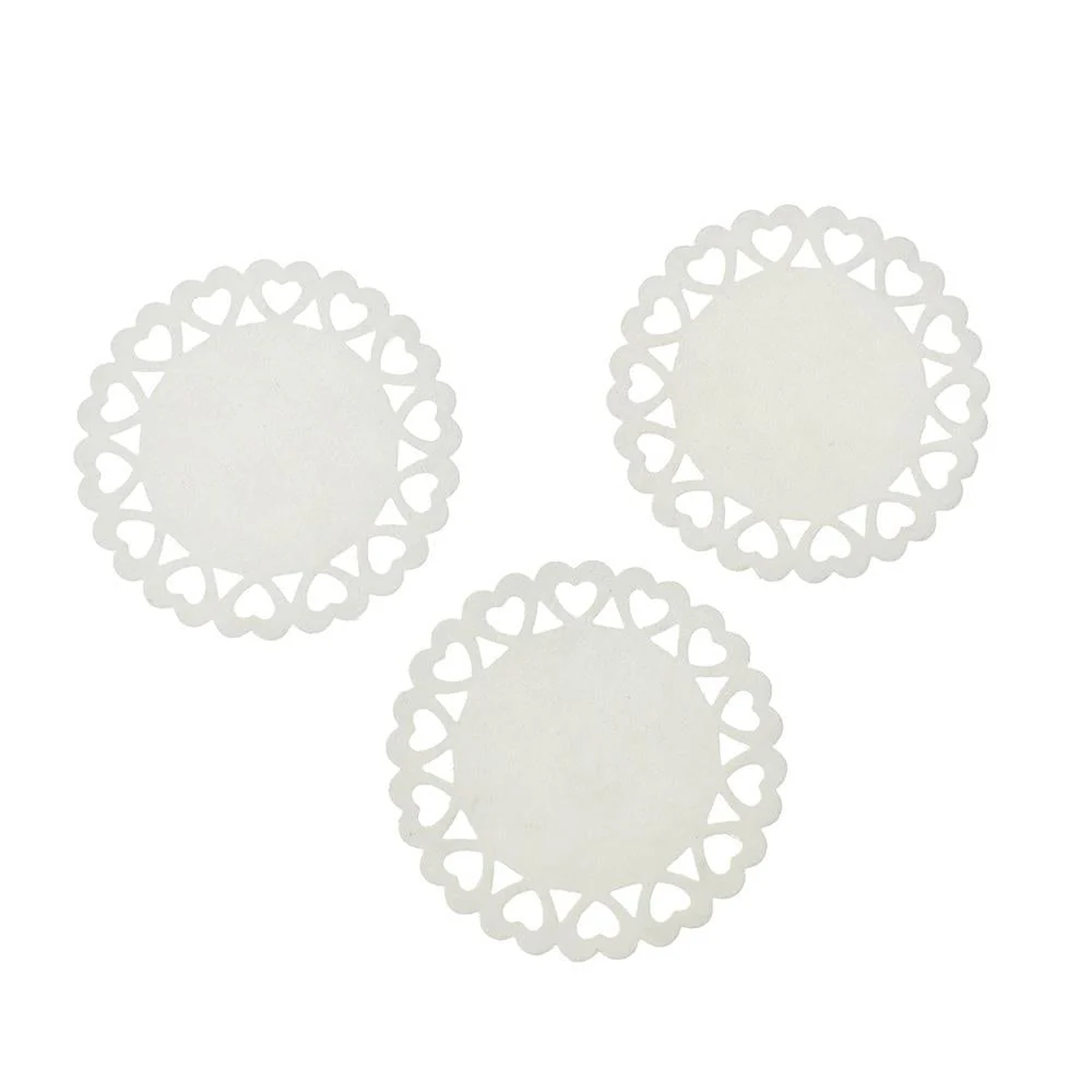 Craft Canvas Heart Doilies,  4-1/16-Inch, 6-Count