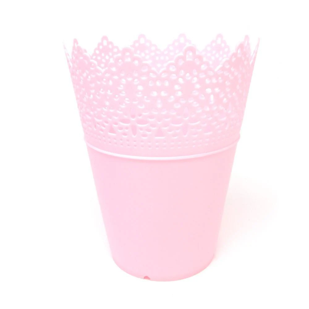 Crochet Styled Plastic Bucket Party Favor, 7-1/2-Inch, 12-Count - Image 3