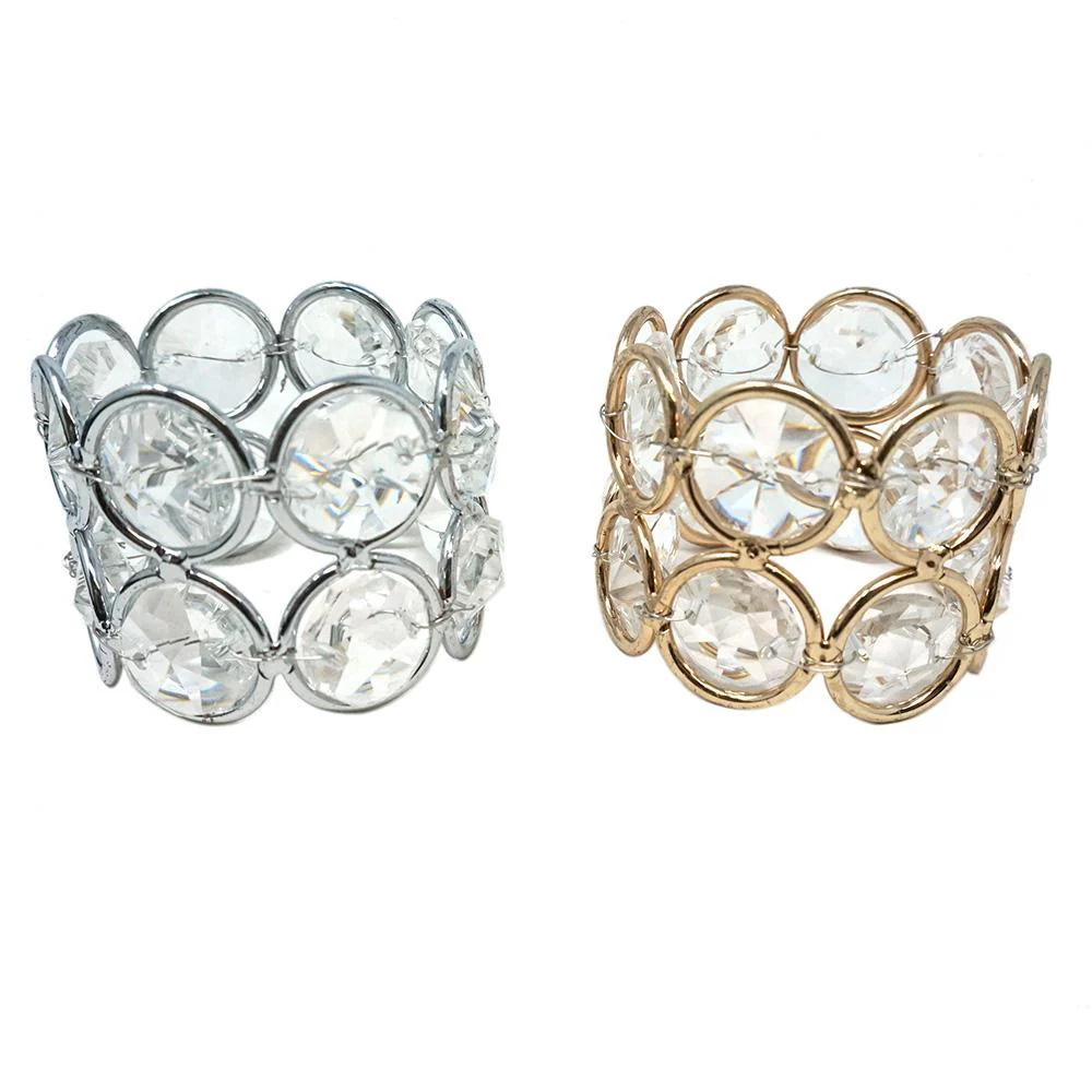 Crystal Napkin Ring Holders, 1-1/2-Inch, 4-Count