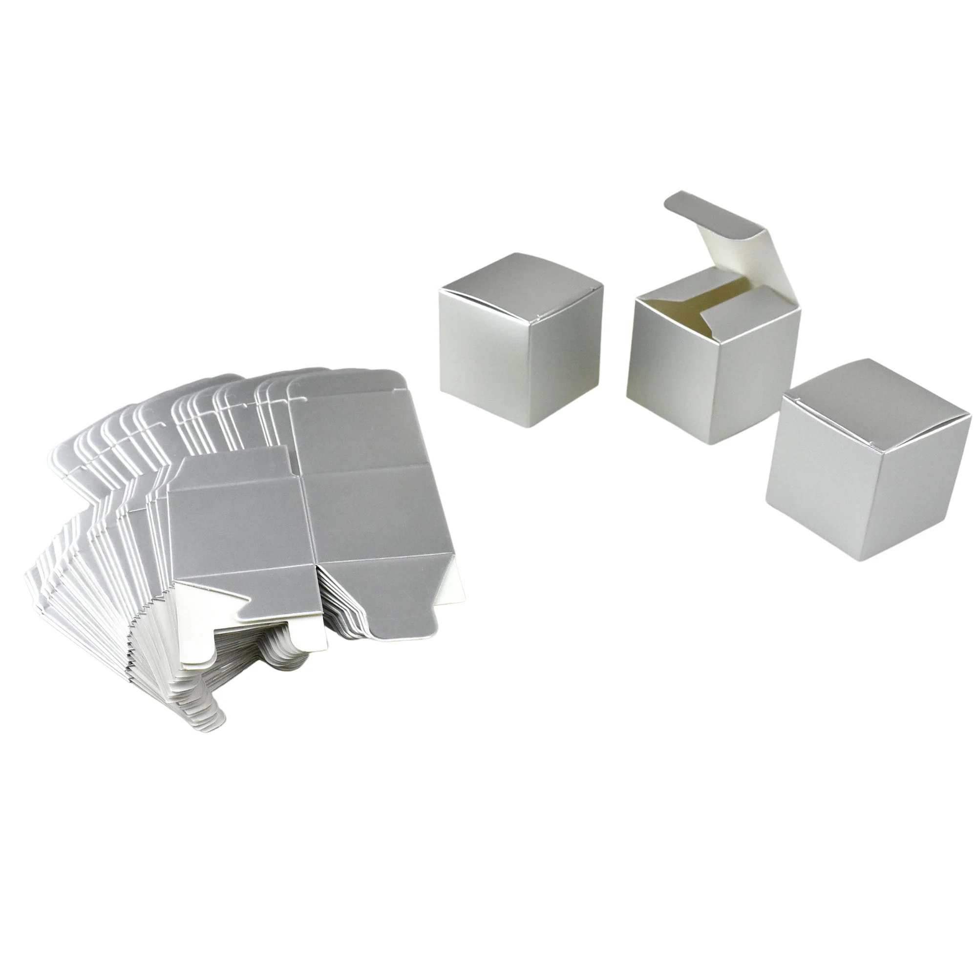 Cube Metallic Paper Gift Favor Boxes, 2-Inch, 24-Count - Image 7