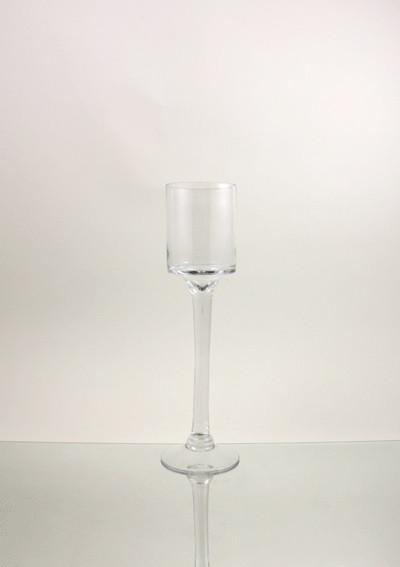 Clear Glass Wine Candle Holder Table Centerpiece - Image 3