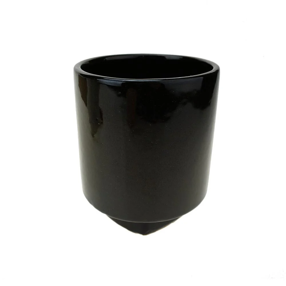 Cylinder Ceramic Pot with Base, 5-Inch - Image 2