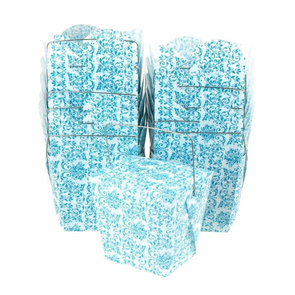 Damask Take Out Boxes with Wire Handle, 12-Piece - Image 2
