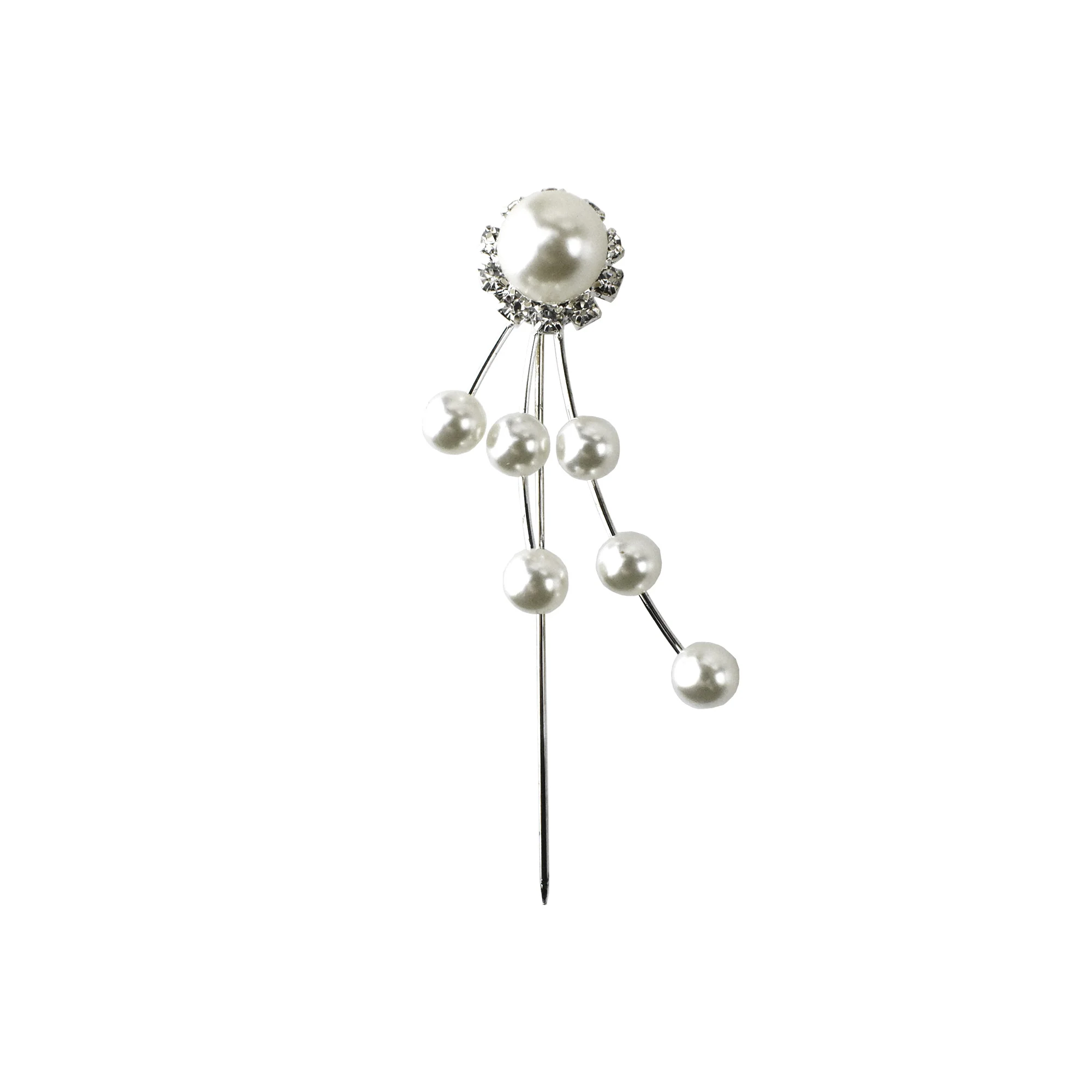 Dangle Pearl Floral Pins, 3-1/4-Inch, 8-Count - Image 2