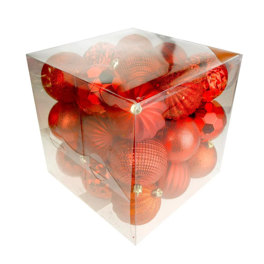 Decorative Textured Orb Ornaments, 3-Inch, 27-Piece - Image 3