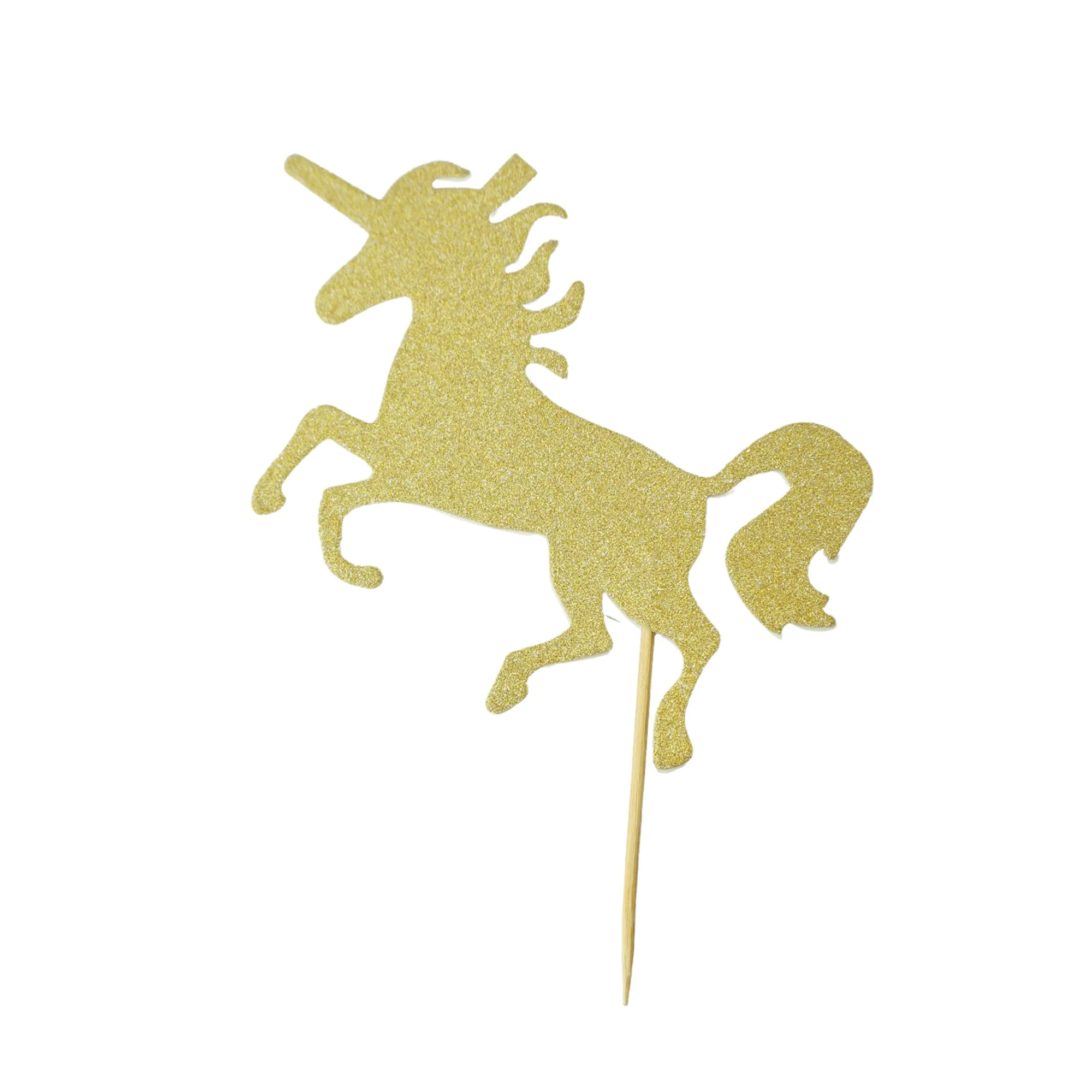 Diamond Glitter Unicorn Cake Topper, 6-Inch - Image 3