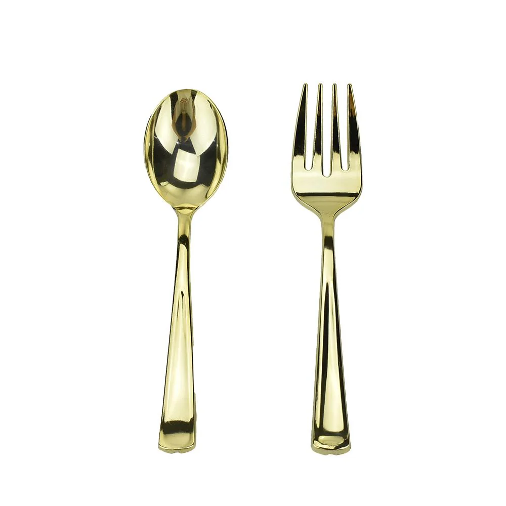 Disposable Party Serving Spoon and Fork, 10-Inch, 2-Piece - Image 2
