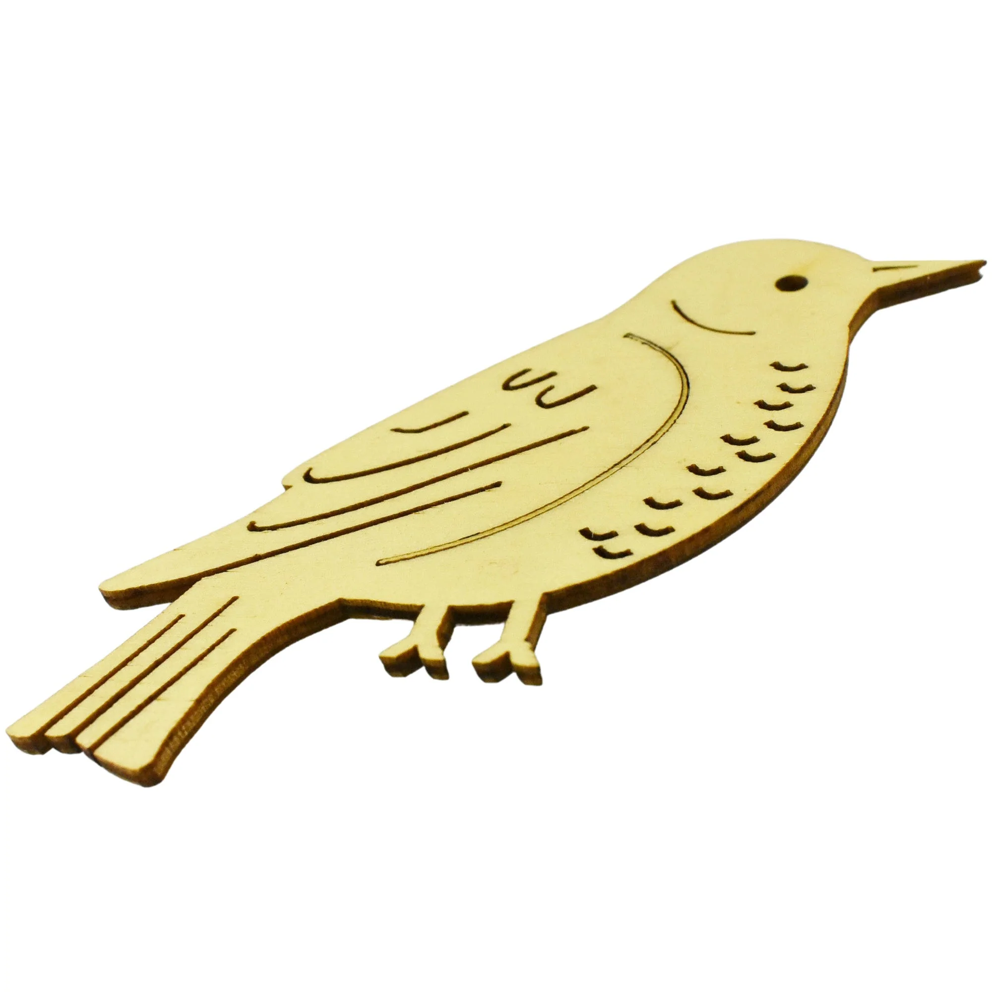 DIY Bird Laser Cut Craft Wood Shapes, 3-1/8-Inch, 4-Count - Image 3