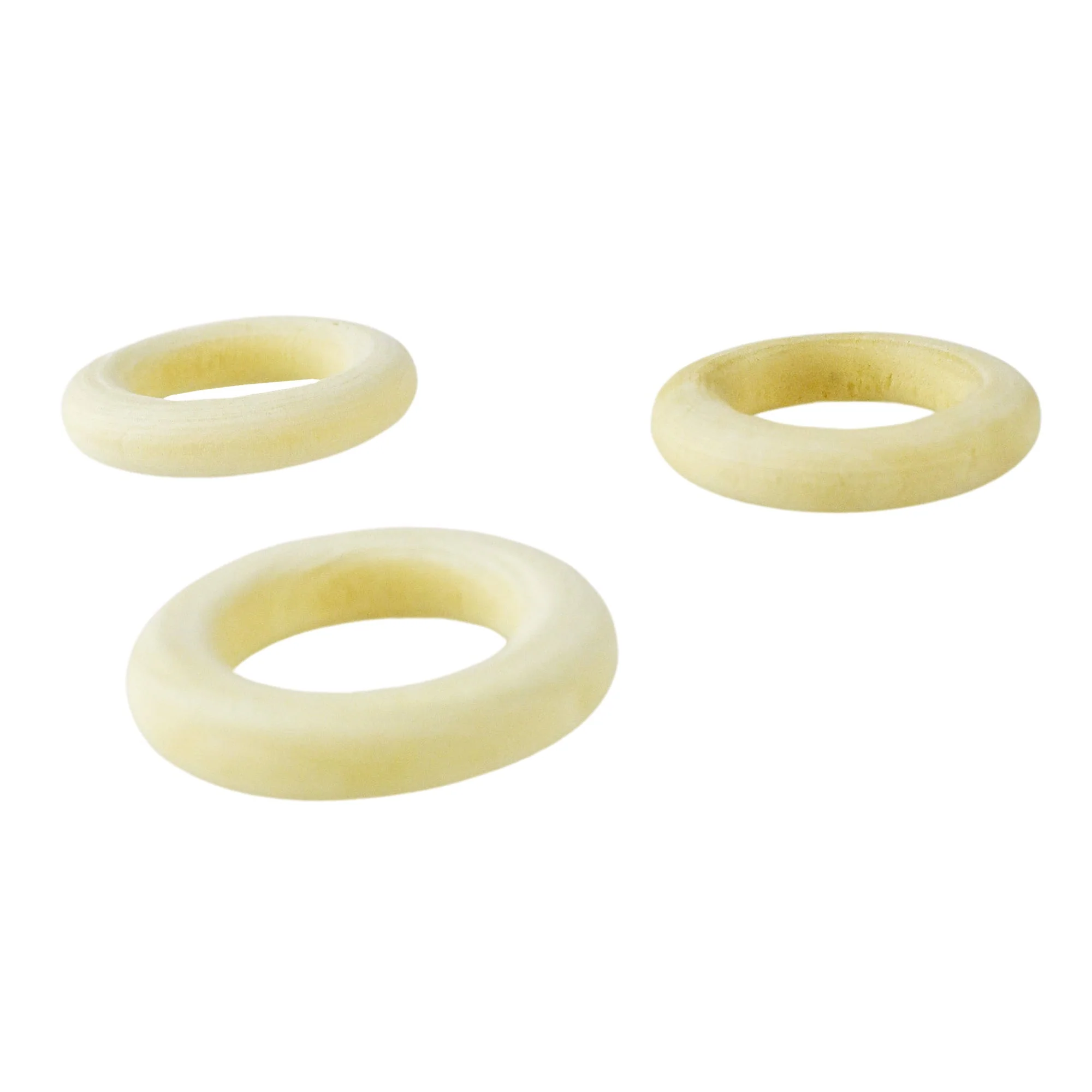 DIY Craft Wood Rings, 1-1/8-Inch, 14-Count - Natural - Image 3