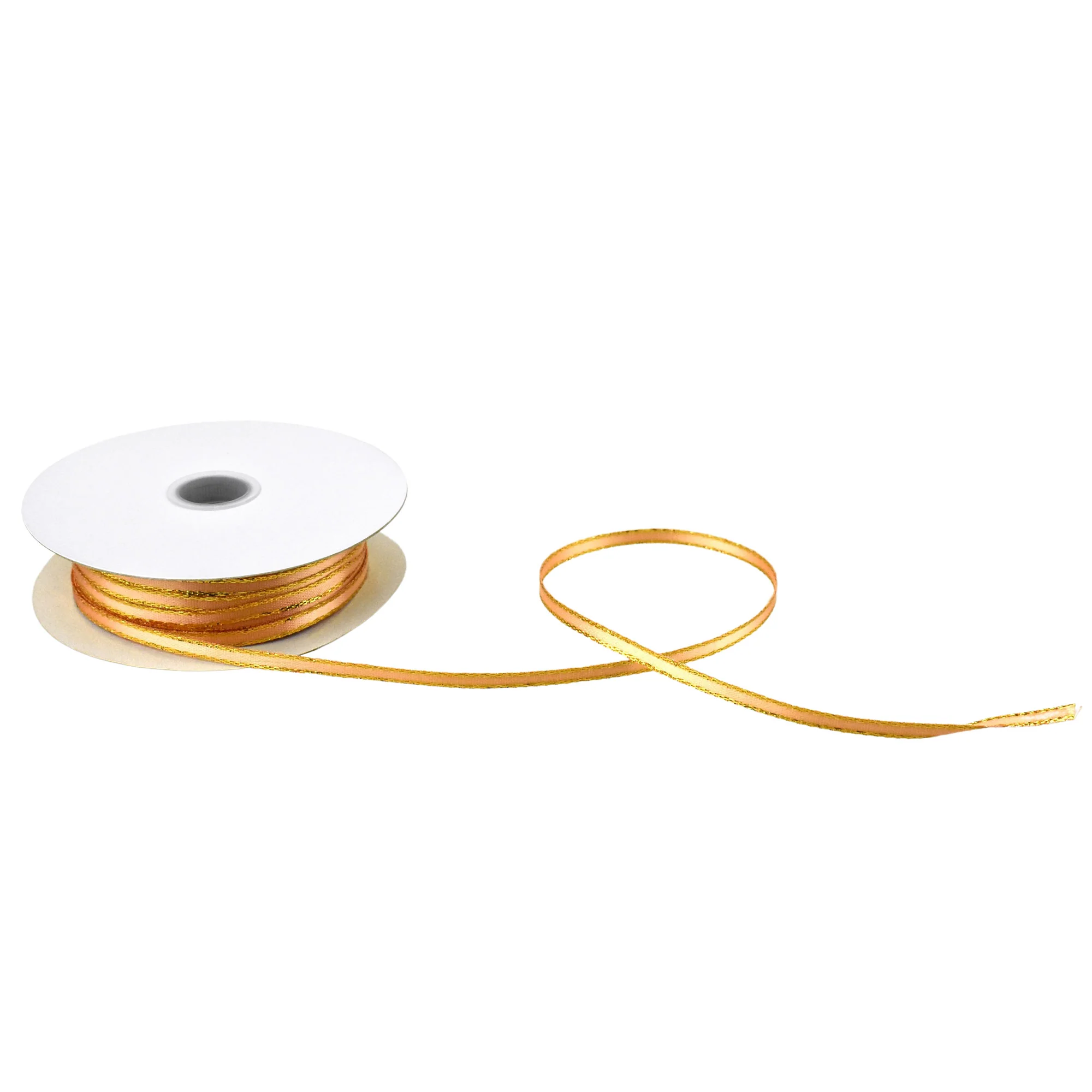 Double Faced Gold Trim Satin Ribbon, 1/8-inch, 50-yard - Image 6