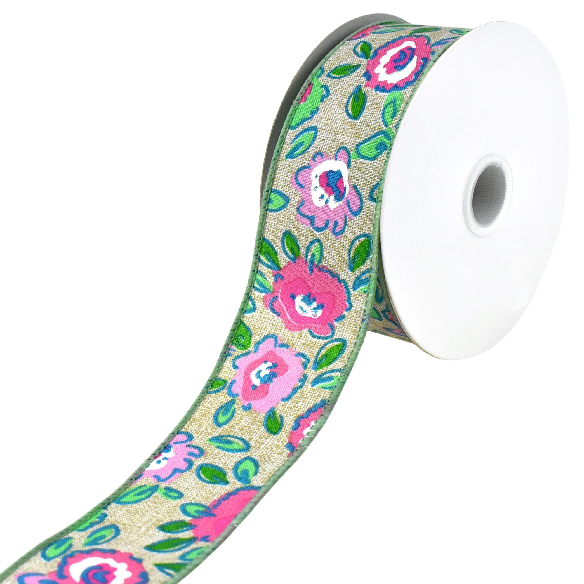 Electric Cartoon Flowers Wired Ribbon, 10-yard - Image 2