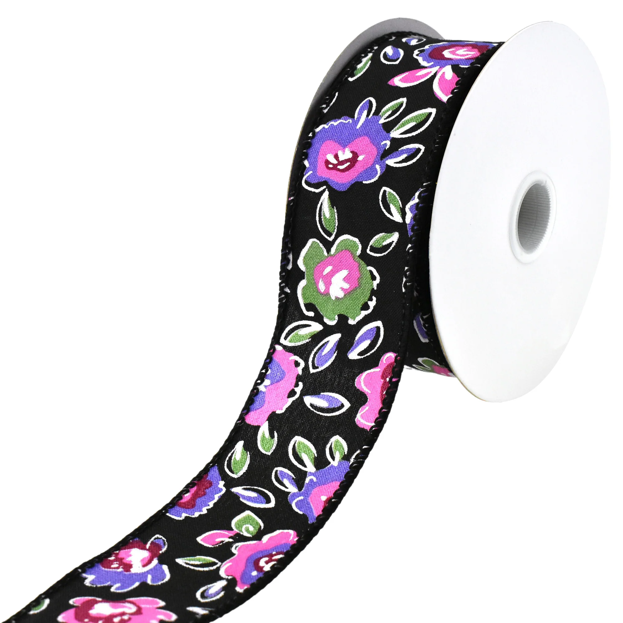 Electric Cartoon Flowers Wired Ribbon, 10-yard - Image 3
