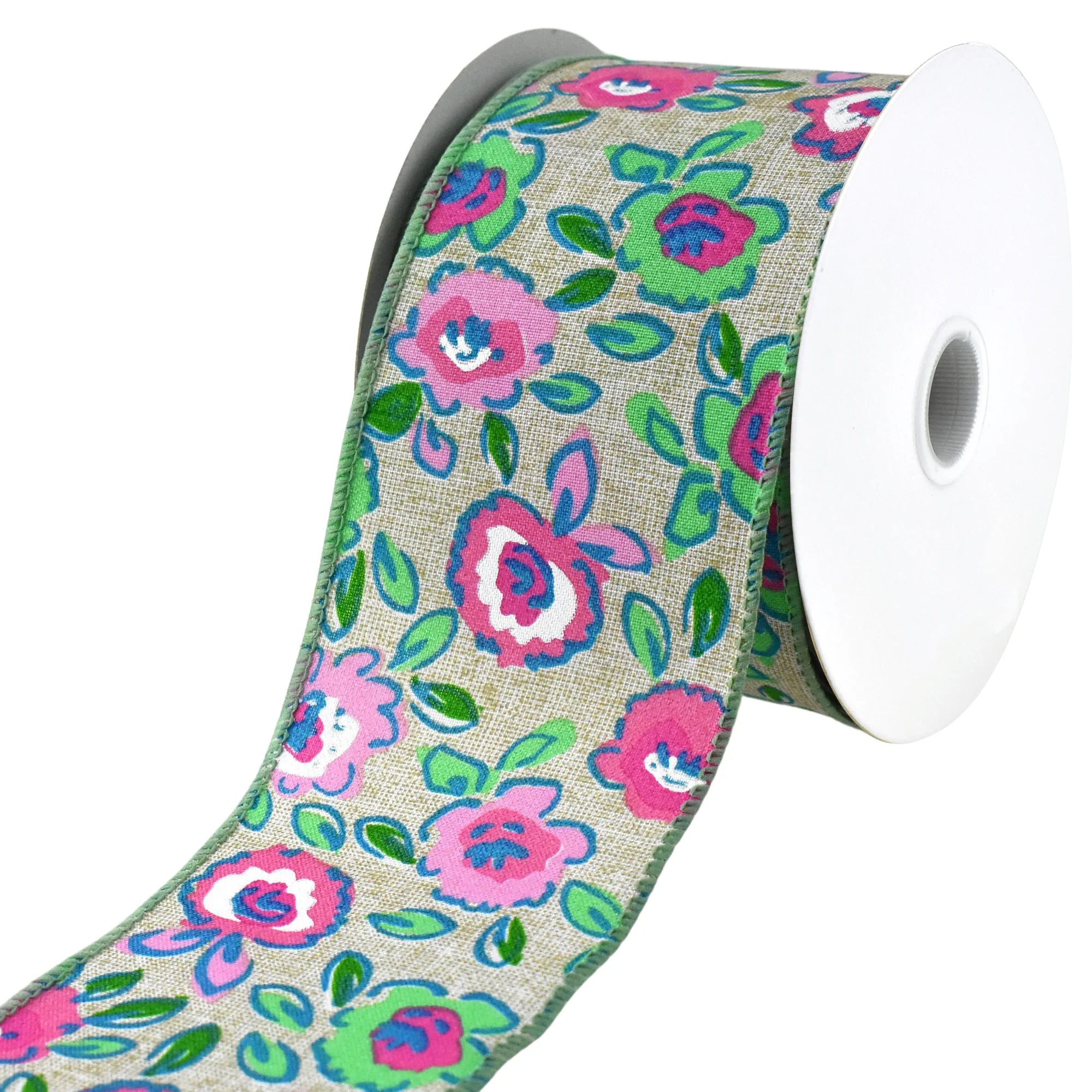 Electric Cartoon Flowers Wired Ribbon, 10-yard - Image 5