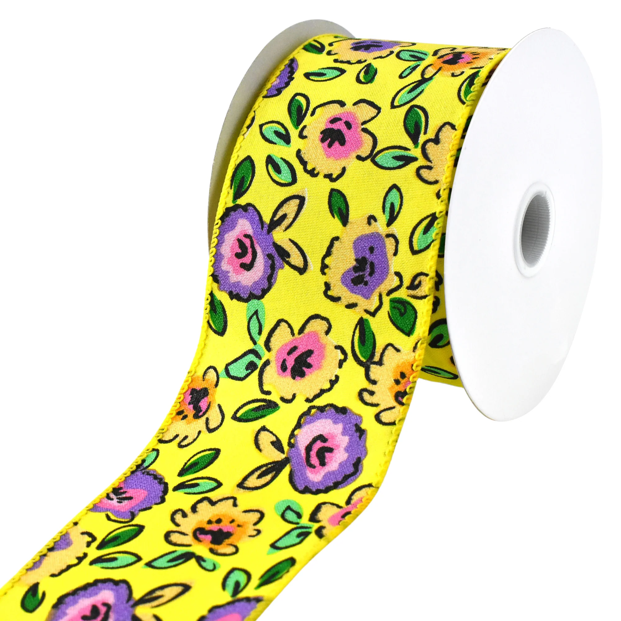Electric Cartoon Flowers Wired Ribbon, 10-yard - Image 7