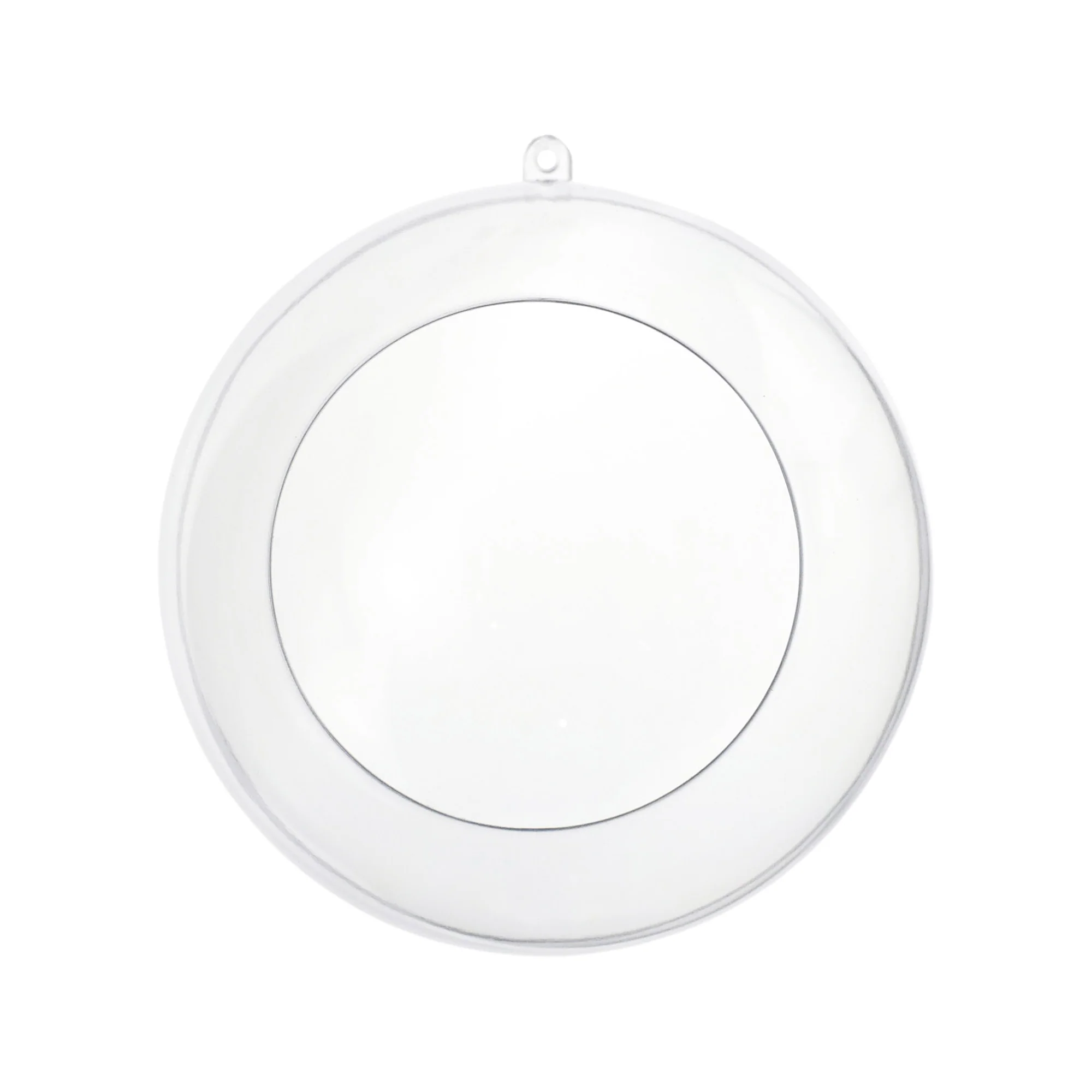 Fillable Plastic Clear Ball Ornament With Opening, 4-3/4-Inch, 6-Count - Image 2