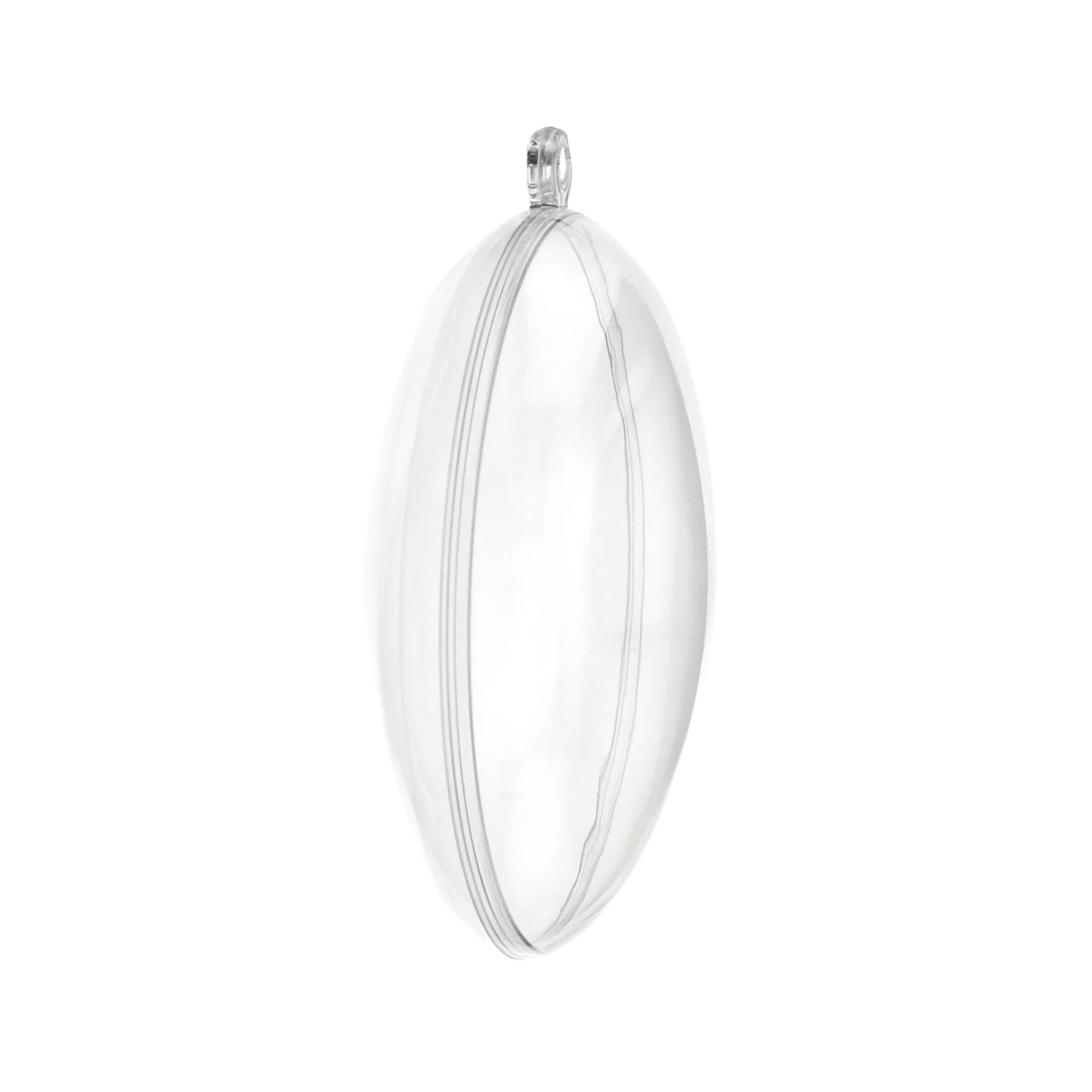 Fillable Plastic Clear Oval Ornament, 12-Count - Image 3