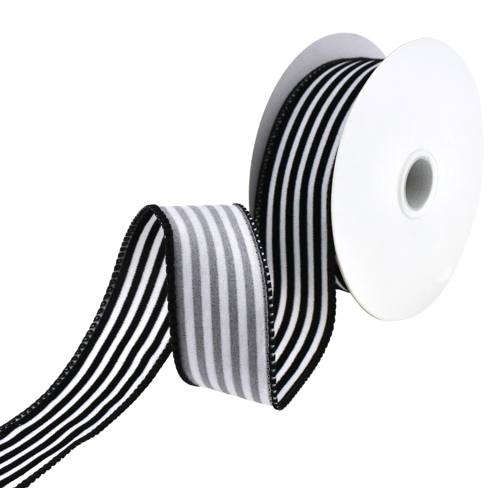 Flocked Velvet Cabana Stripes Wired Ribbon, 1-1/2-Inch, 10-Yard - Image 7