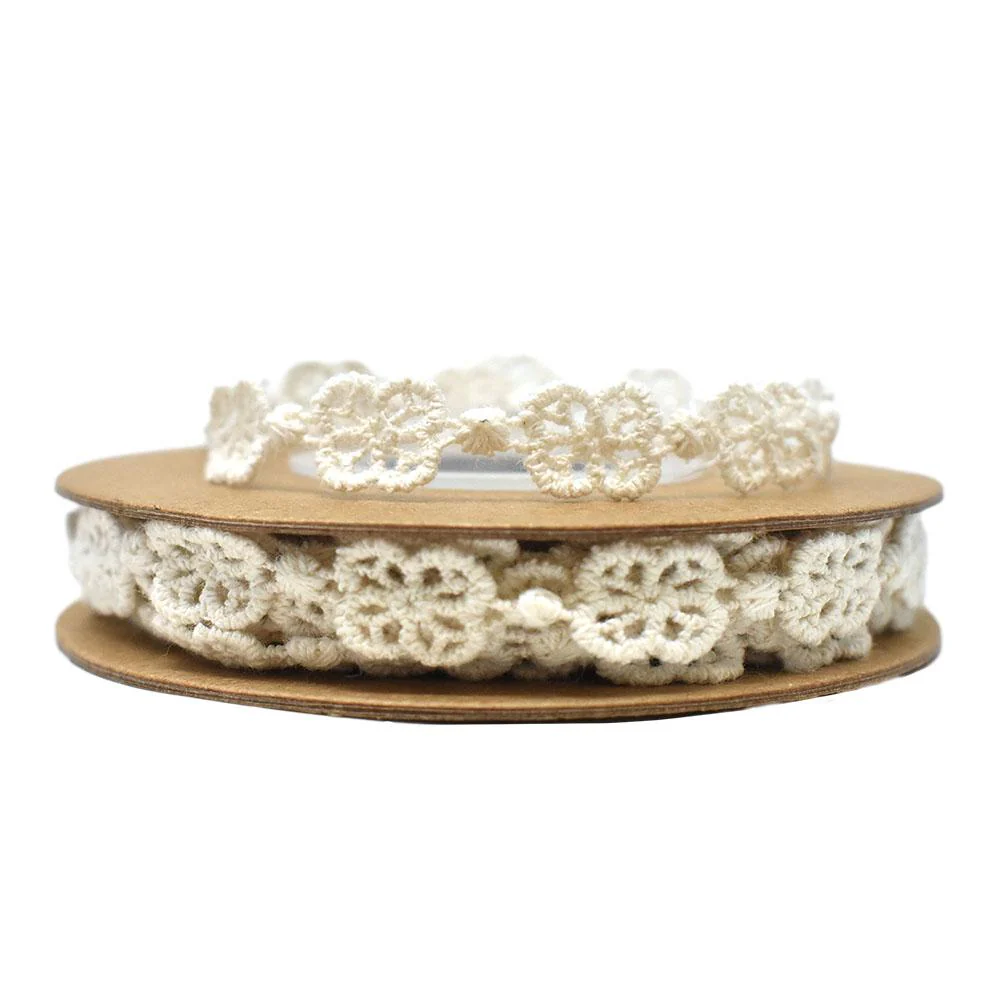 Floral Embroidery Cotton Lace, 5-Yard - Image 2