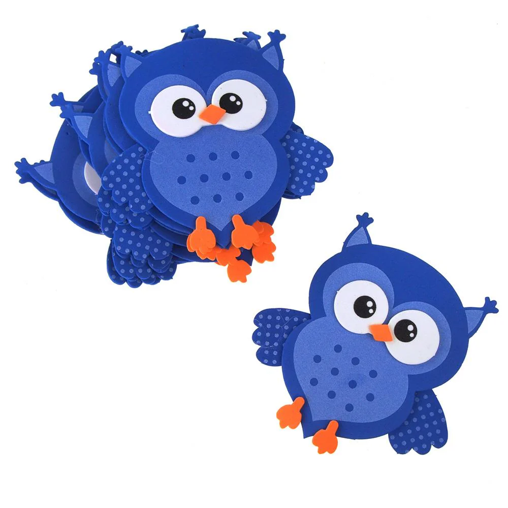 Foam Owl Animal Cutouts, 4-Inches, 10-count - Image 2