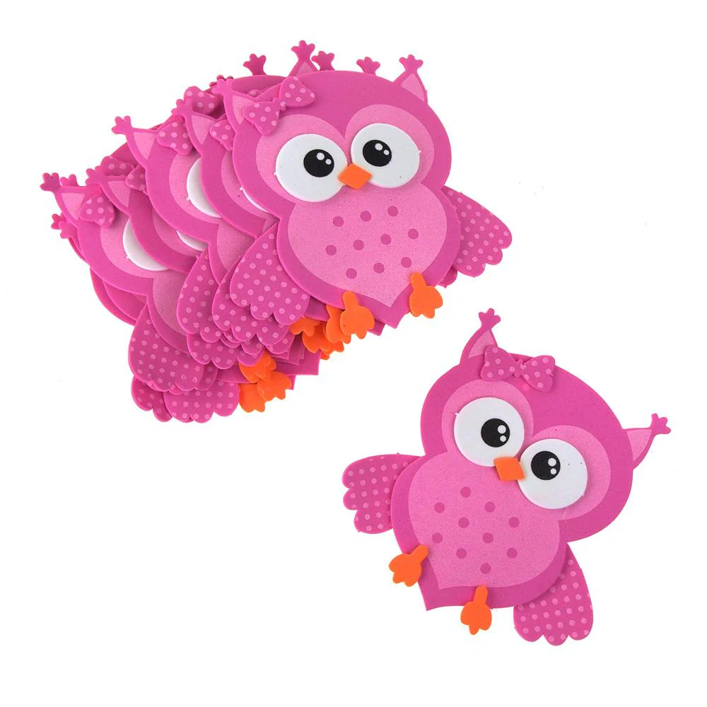 Foam Owl Animal Cutouts, 4-Inches, 10-count - Image 3
