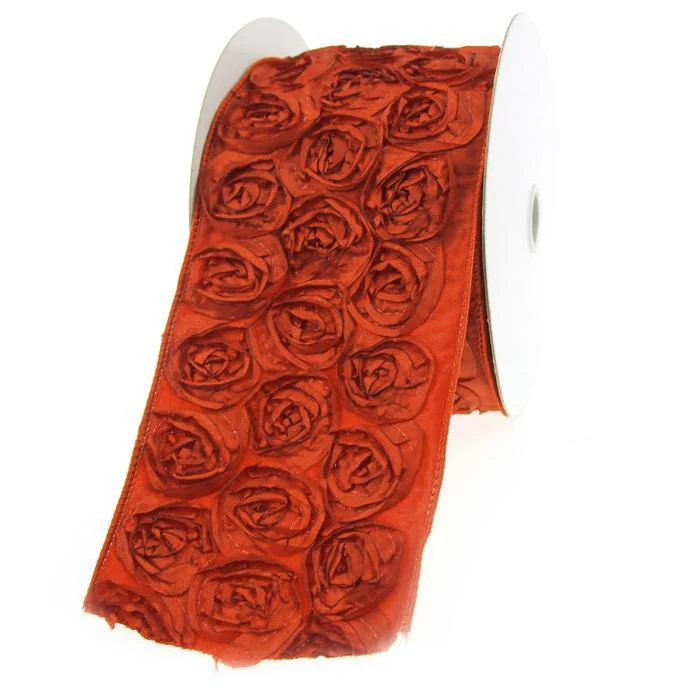 French Rosette Wired Ribbon, 4-inch, 5-yard - Image 3