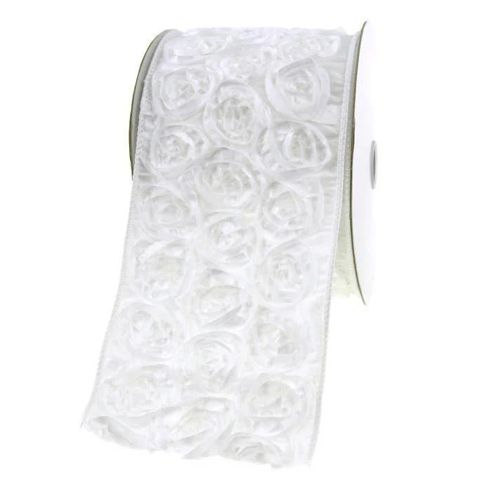 French Rosette Wired Ribbon, 4-inch, 5-yard - Image 4