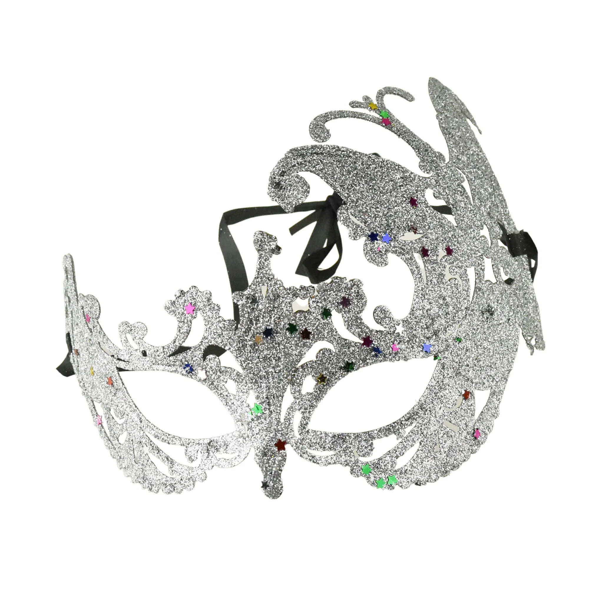 Full Glitter Butterfly Flourish Mask, 9-Inch x 5-Inch - Image 4