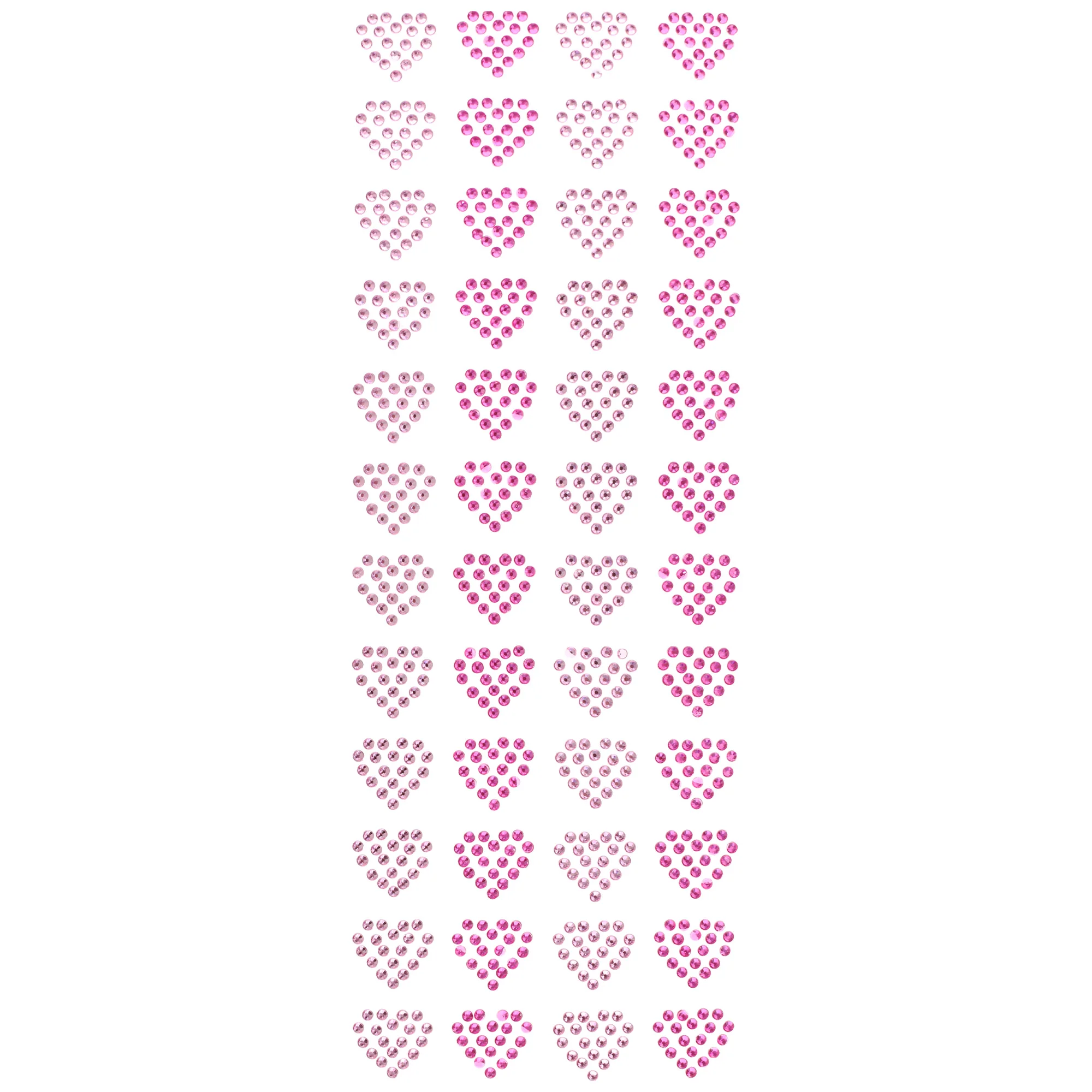 Gemstone Hearts Embellishment Craft Stickers, 3/4-inch, 48-count