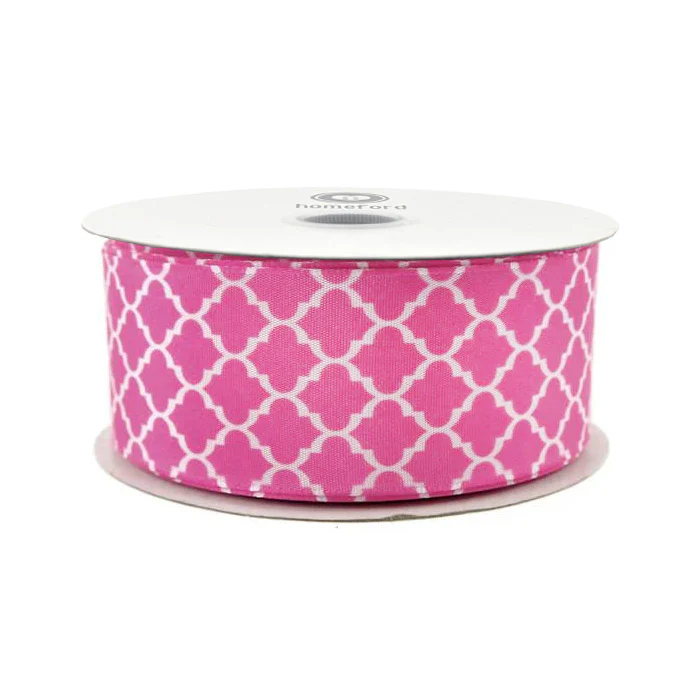Geometric Print Satin Ribbon, 1-1/2-inch, 10-yard - Image 5