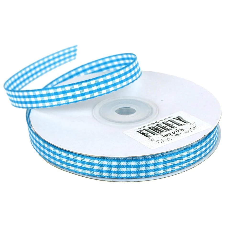 Gingham Checkered Plaid Polyester Ribbon, 3/8-inch, 25-yard - Image 10
