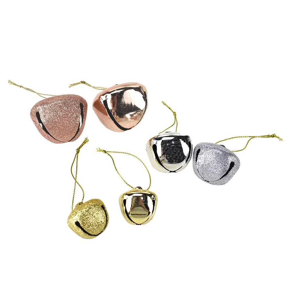 Glitter and Metallic Jingle Bell Ornaments, 39-piece - Image 4
