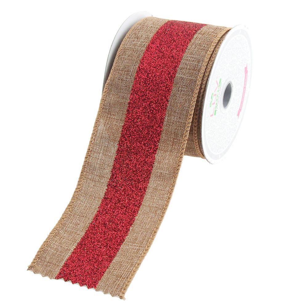 Glitter Center Canvas Ribbon, 2-1/2-Inch, 10 Yards - Image 3