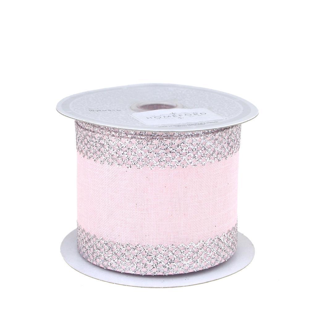 Glitter-Edge Criss-Cross Canvas Ribbon, 2-1/2-inch, 10 Yards - Image 5
