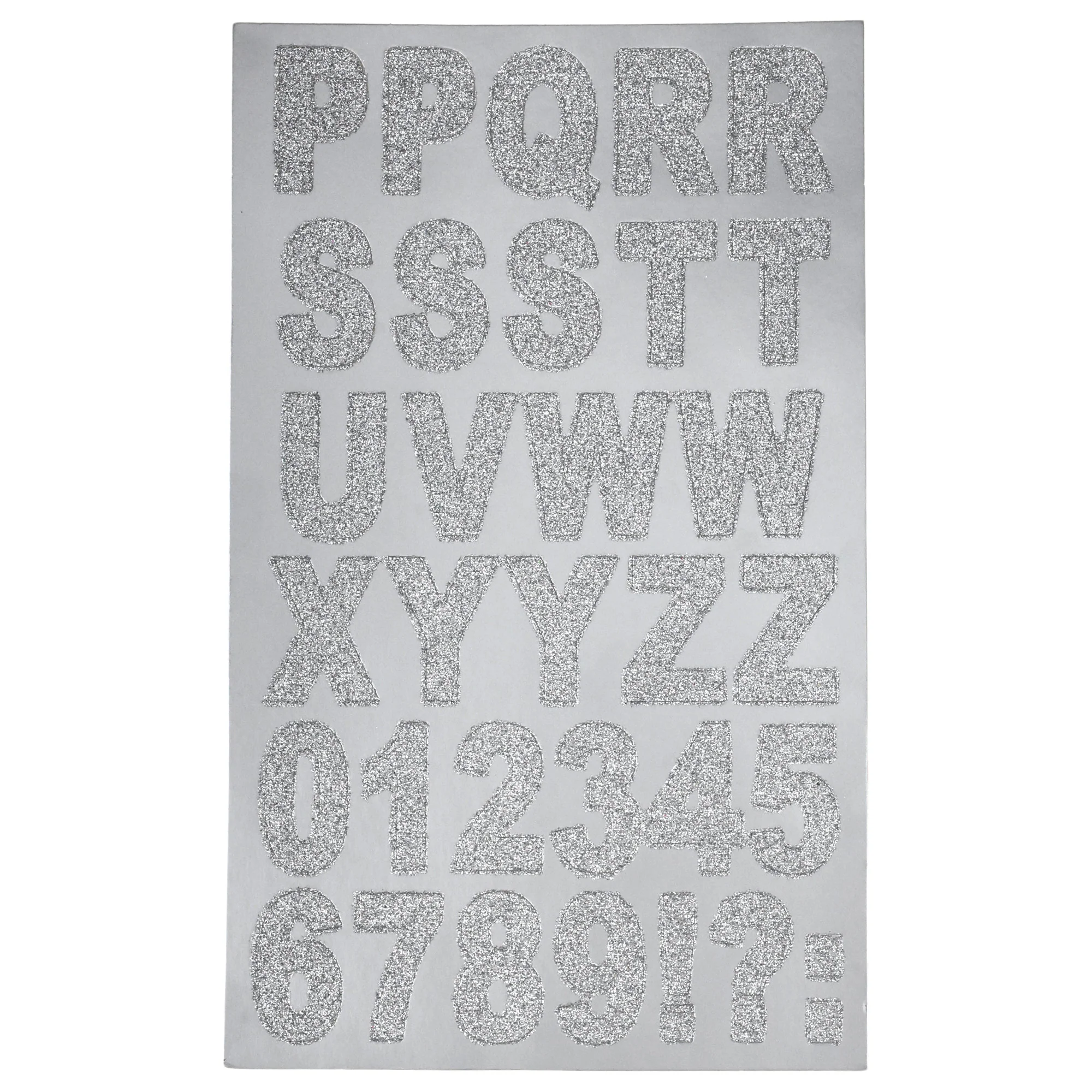 Glittered Capital Letters Alphabet Craft Stickers, 1-3/8-inch, 64-count - Image 3