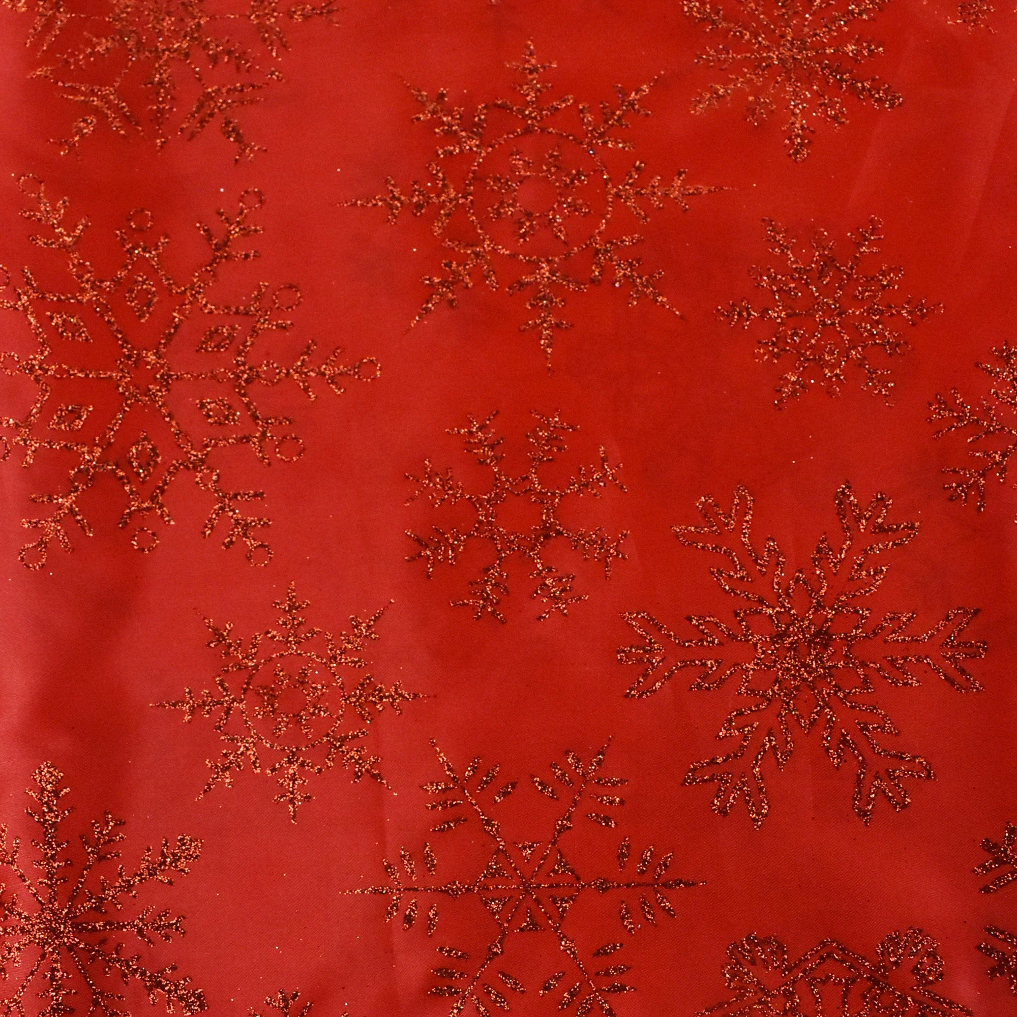 Glittered Snowflakes Christmas Tree Skirt, 47-1/4-Inch - Image 7