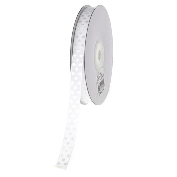 Glossy Polka Dot Polyester Ribbon, 3/8-Inch, 25-Yard - Image 14