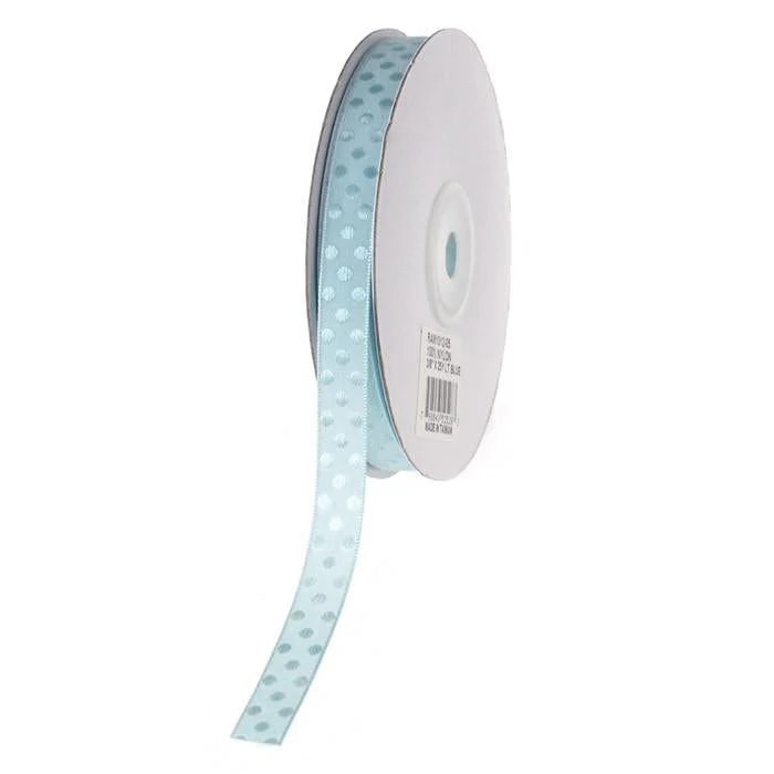 Glossy Polka Dot Polyester Ribbon, 3/8-Inch, 25-Yard - Image 6