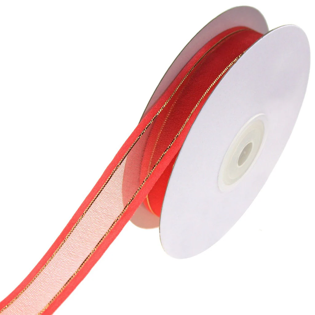 Gold-Lined Satin Edge Organza Ribbon, 25-yard - Image 40